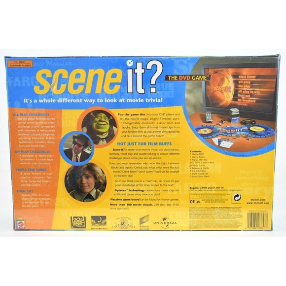 Vintage Scene It? The DVD Game Family Friends Board Game Movie Trivia New Mattel - Picture 4 of 9